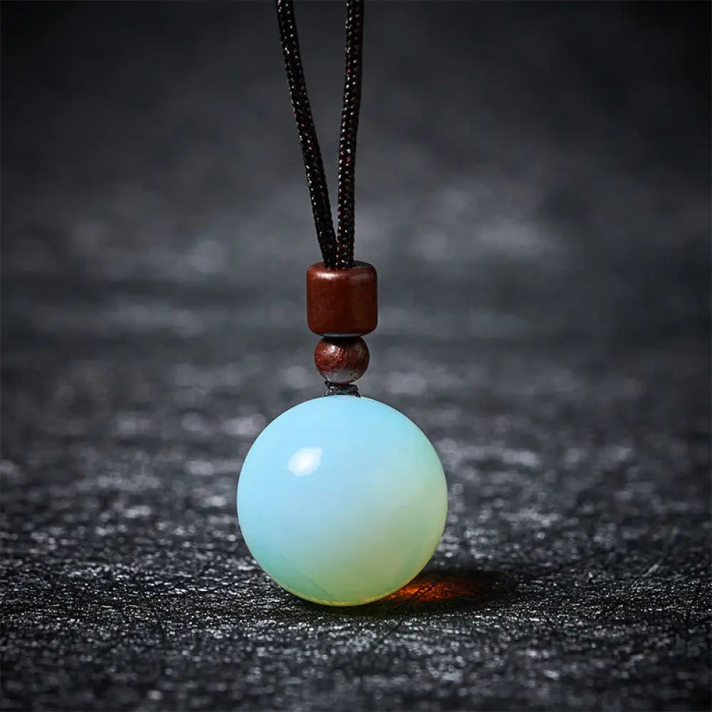Buddha Stones White Crystal Pink Crystal Tiger Eye Smoky Quartz Protection Necklace Pendant - BWOOOH - Opal - Necklaces