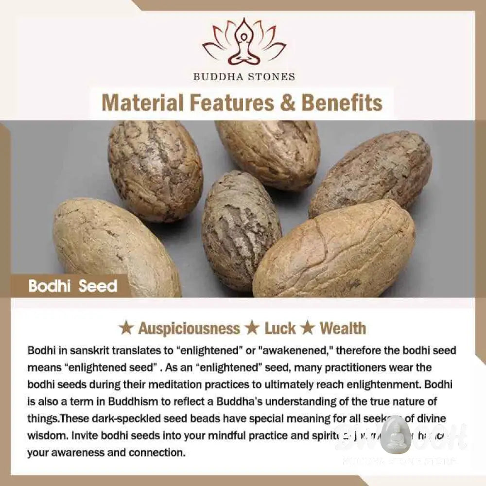 BWOOOH White Jade Bodhi Lotus Mala Harmony Necklace Bracelet with 108 naturally pale Bodhi seeds and a delicate lotus pendant, embodying purity and spiritual awakening for meditation and daily wear. - View 23