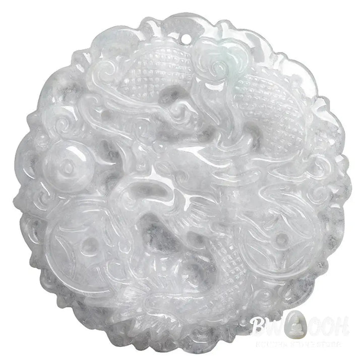 Buddha Stones White Jade Dragon Protection Necklace String Pendant - BWOOOH - White Jade - Necklaces &amp; Pendants