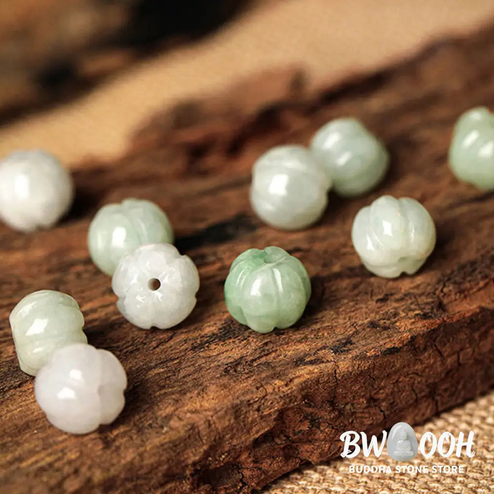 BWOOOH White Jade Peace Buckle Pumpkin Bead Luck Blessing Braided Bracelet | spiritual healing bracelet