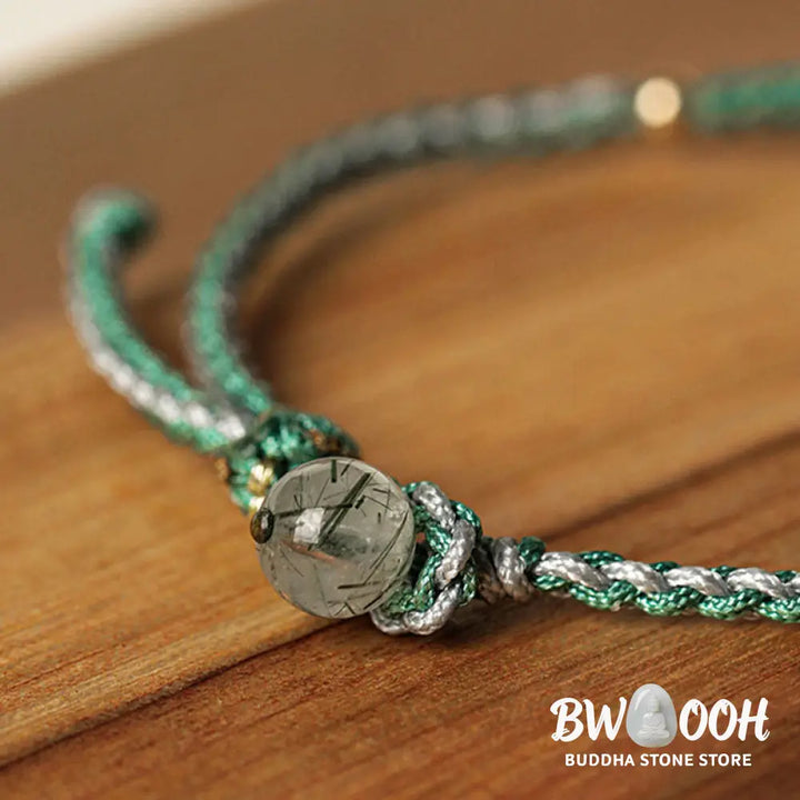 BWOOOH White Jade Peace Buckle Pumpkin Bead Luck Blessing Braided Bracelet | spiritual healing bracelet