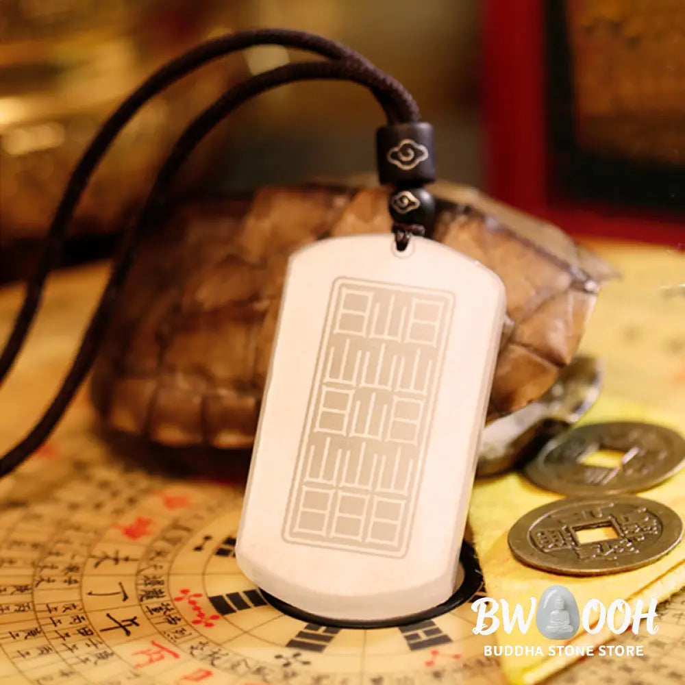 Buddha Stones White Jade PiXiu Yin Yang Luck Protection Necklace Pendant - BWOOOH - White Jade (Protection ♥ Happiness)
