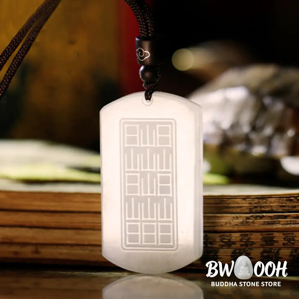 Buddha Stones White Jade PiXiu Yin Yang Luck Protection Necklace Pendant - BWOOOH - White Jade (Protection ♥ Happiness)