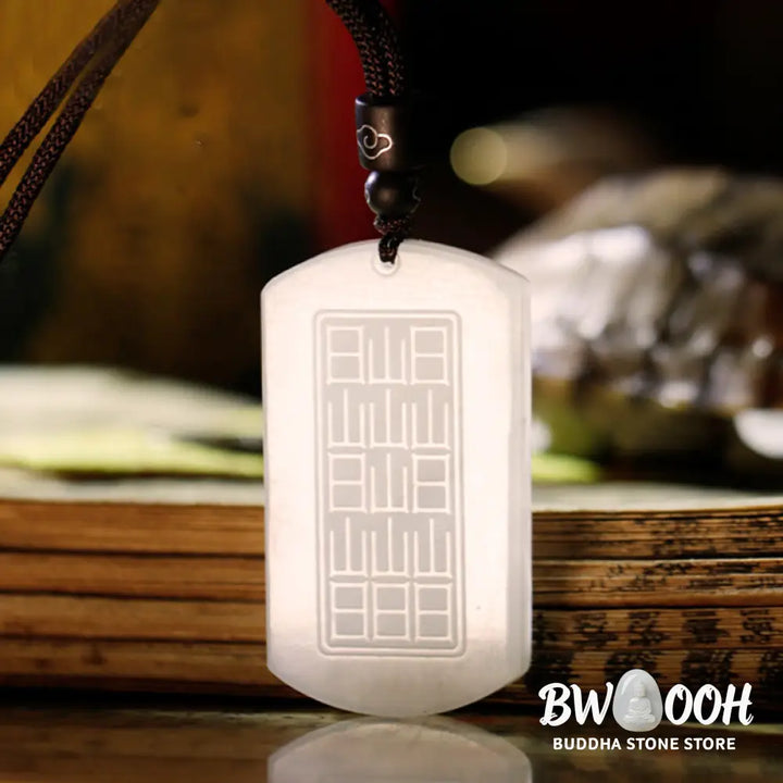 Buddha Stones White Jade PiXiu Yin Yang Luck Protection Necklace Pendant - BWOOOH - White Jade (Protection ♥ Happiness)