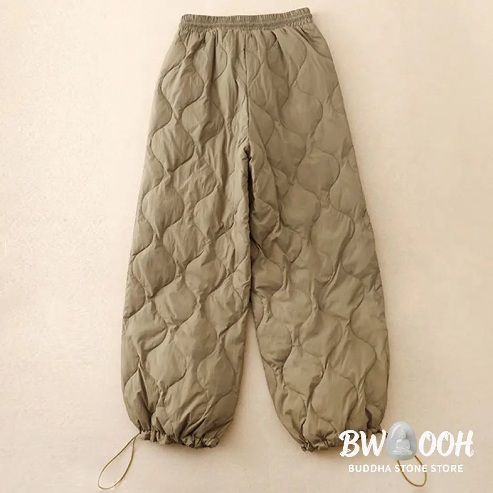 Buddha Stones Winter Curved Lines Warm Women’s Ankle-length Pants With Pockets - Women¡®s Pants