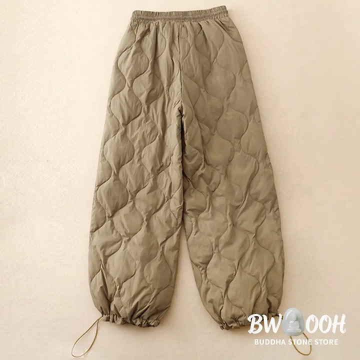 Buddha Stones Winter Curved Lines Warm Women’s Ankle-length Pants With Pockets - Women¡®s Pants