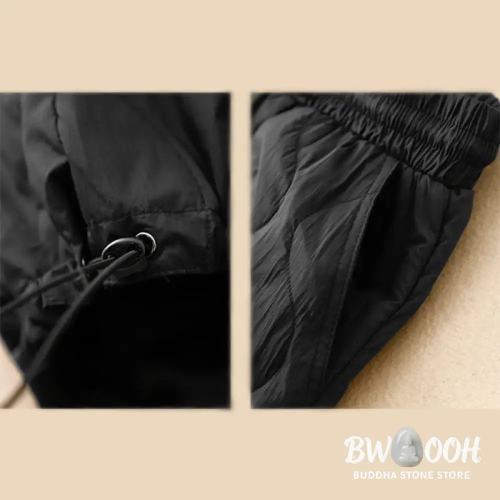 Buddha Stones Winter Curved Lines Warm Women’s Ankle-length Pants With Pockets - Women¡®s Pants
