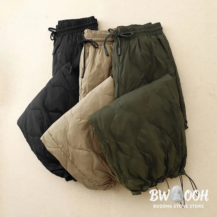 Buddha Stones Winter Curved Lines Warm Women’s Ankle-length Pants With Pockets - Women¡®s Pants