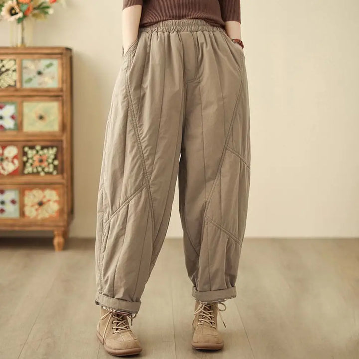 BWOOOH printed harem pants - Winter Plain High Waist Cotton Women&