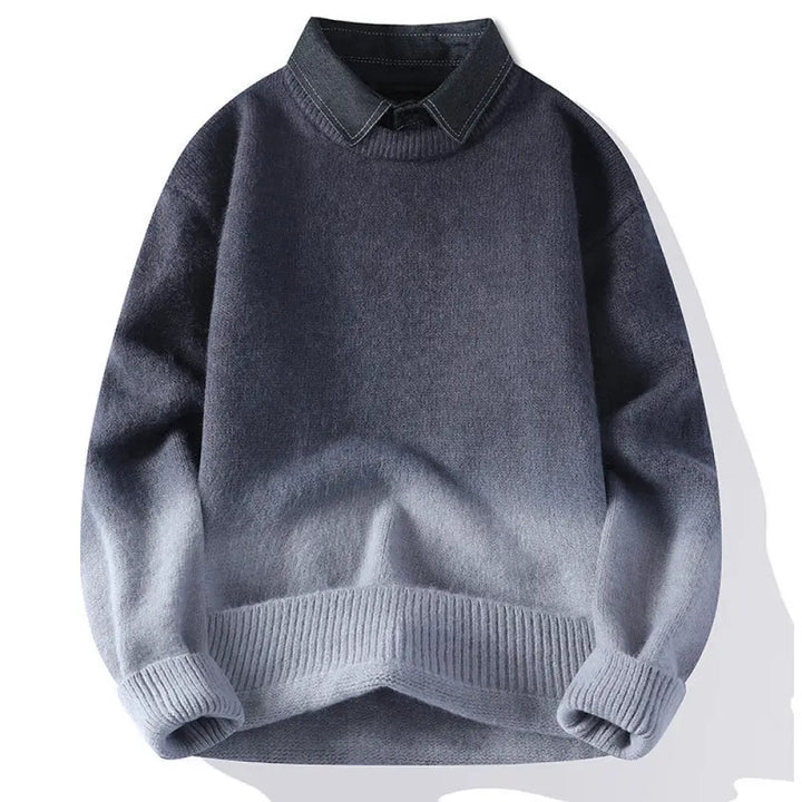 BWOOOH Winter Stand Collar Gradient Color Design Warm Men