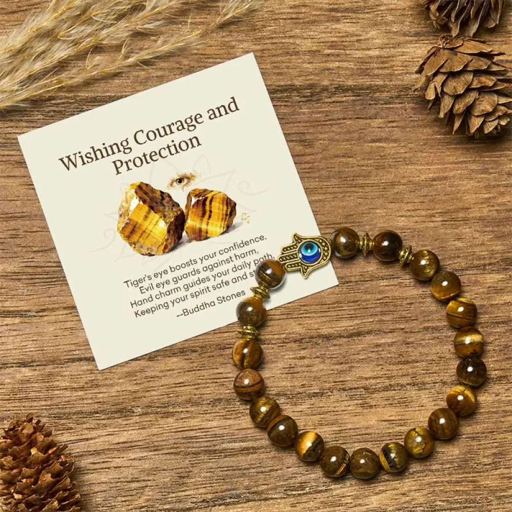 BWOOOH "Wishing Courage and Protection" Tiger Eye Bracele