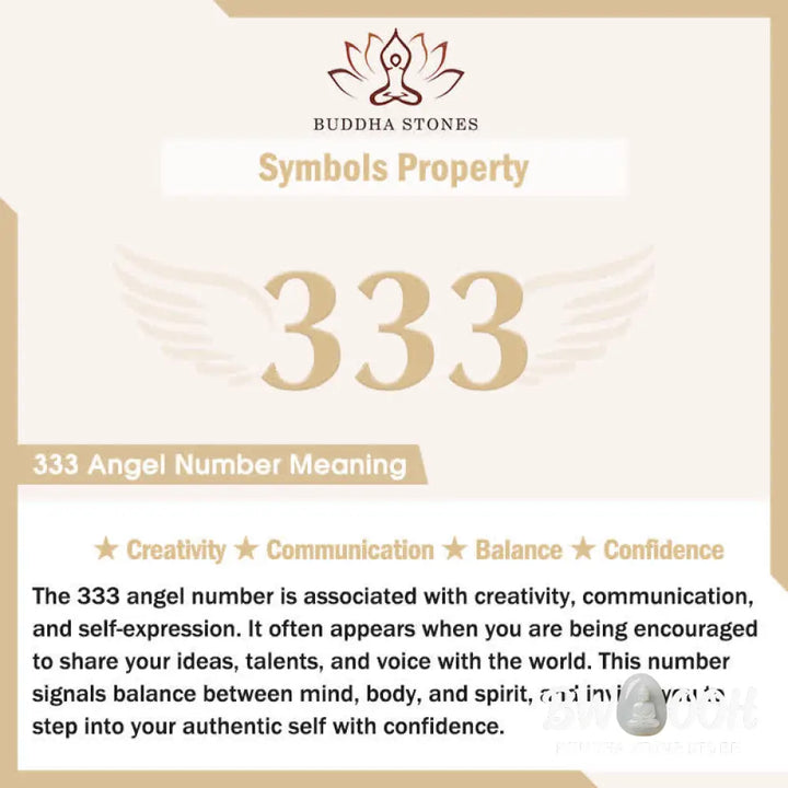 Buddha Stones Wishing Guidance and Strength 333 Angel Number Natural Rose Quartz Key Chain Hanging Decoration Includes