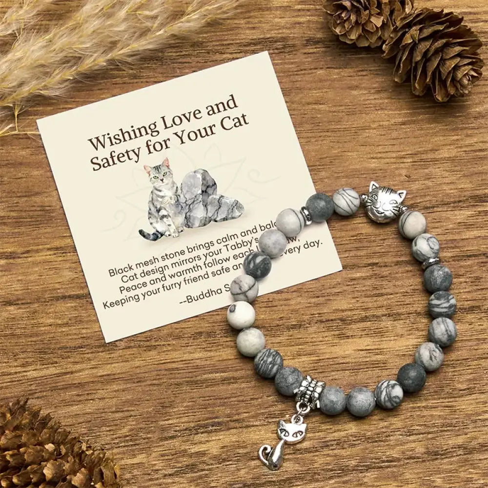 BWOOOH "Wishing Love and Safety for Your Cat" Grey Tabby 