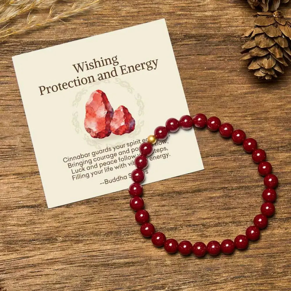 BWOOOH "Wishing Protection and Energy" Cinnabar Bracelet 