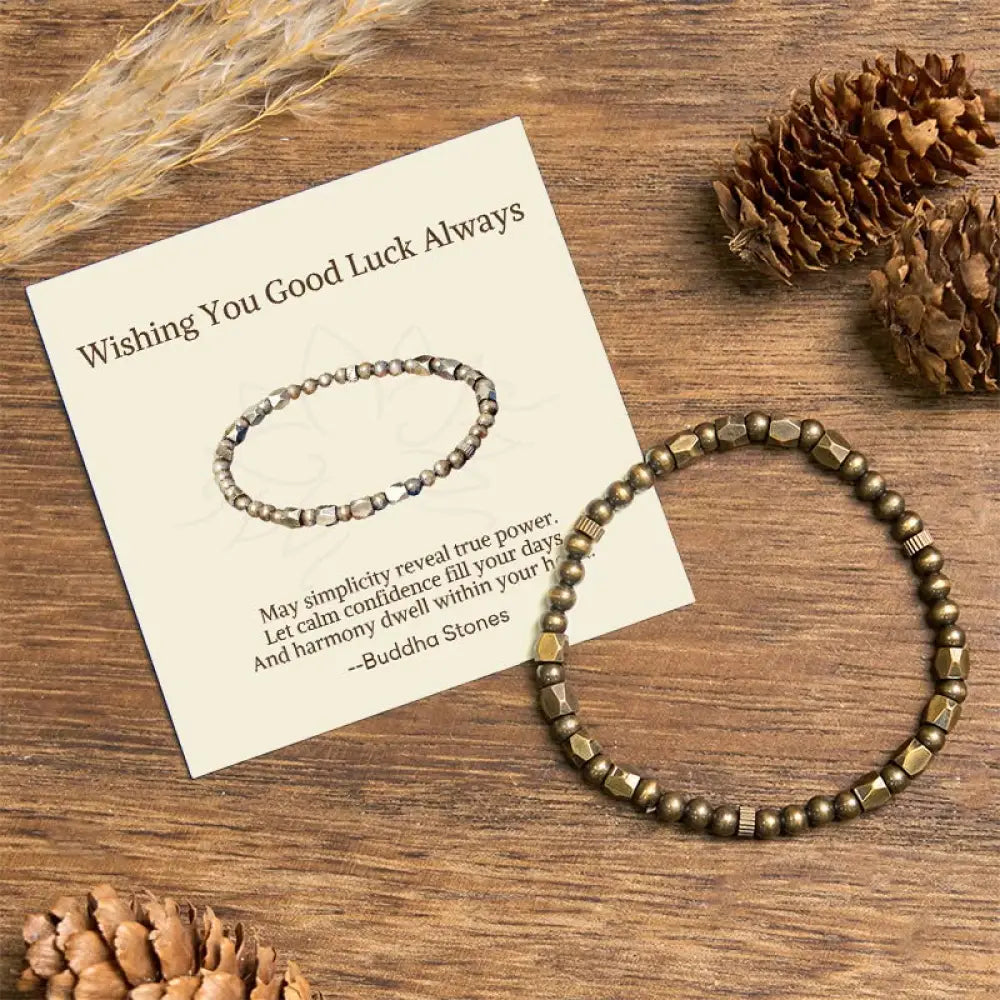 BWOOOH "Wishing You Balance and Strength" Brass Beads Bra