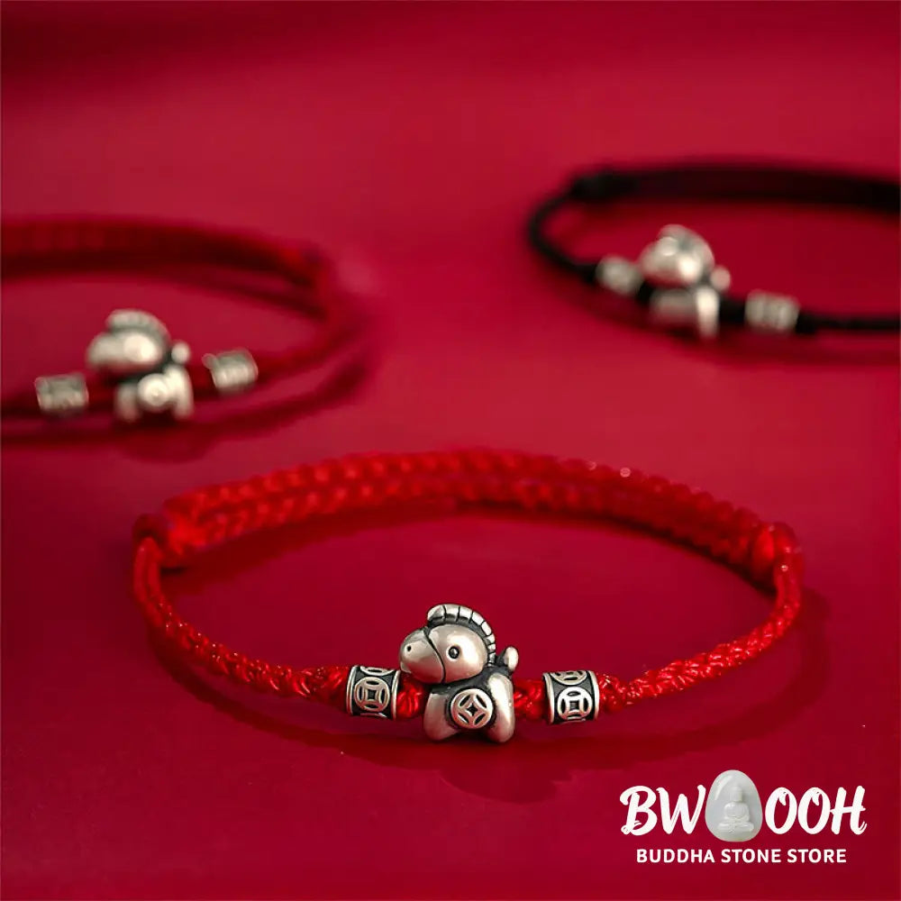 Buddha Stones 'Wishing You Wealth and Protection' Year of the Horse String Includes Gift Message Card - Bracelet
