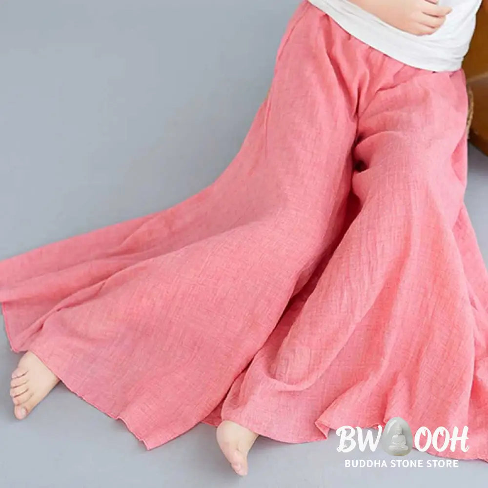 BWOOOH printed wide-leg yoga pants - Women Casual Loose Cotton Linen Wide Leg