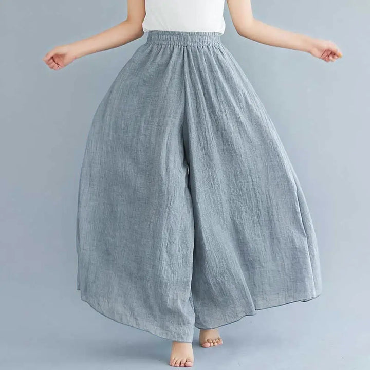 BWOOOH printed wide-leg yoga pants - Women Casual Loose Cotton Linen Wide Leg