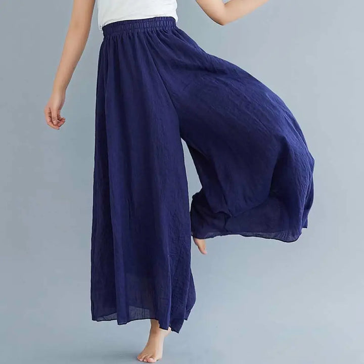 BWOOOH printed wide-leg yoga pants - Women Casual Loose Cotton Linen Wide Leg