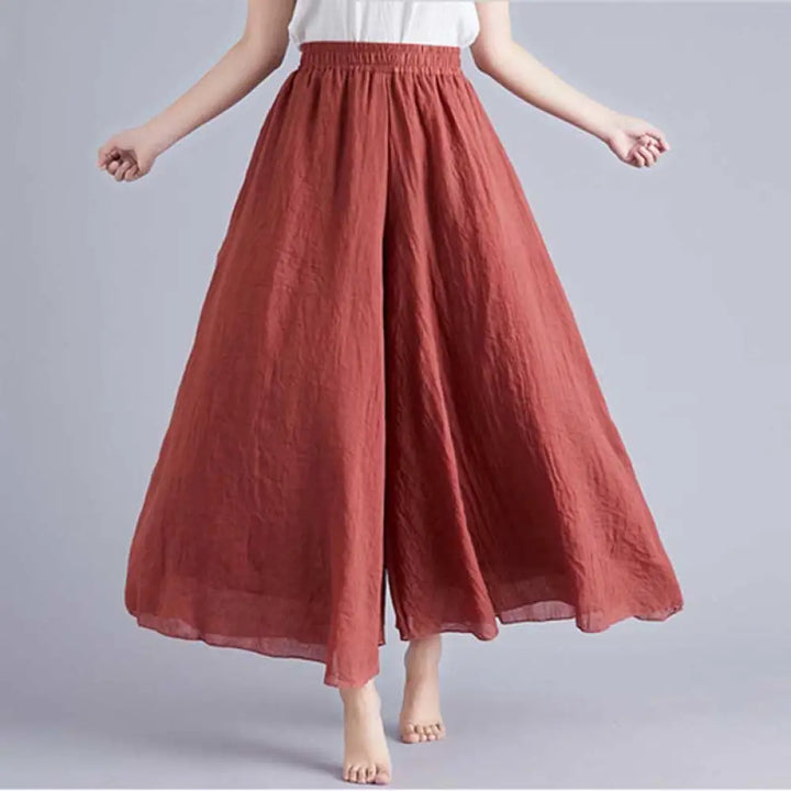 BWOOOH printed wide-leg yoga pants - Women Casual Loose Cotton Linen Wide Leg