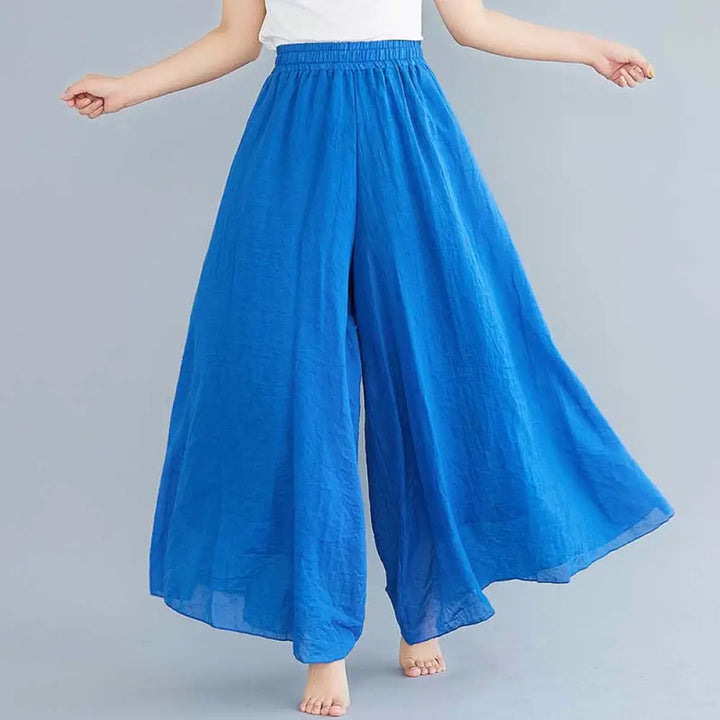 BWOOOH printed wide-leg yoga pants - Women Casual Loose Cotton Linen Wide Leg
