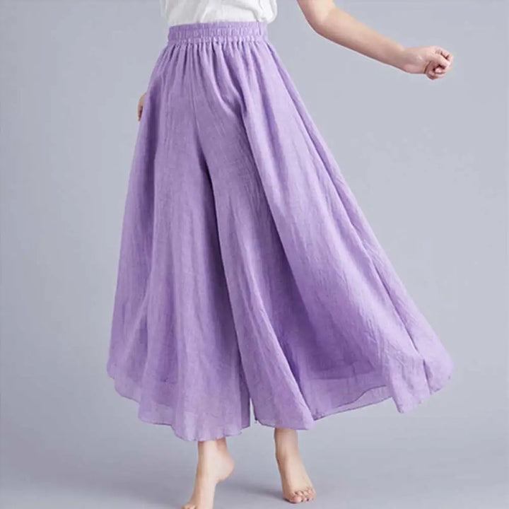 BWOOOH printed wide-leg yoga pants - Women Casual Loose Cotton Linen Wide Leg