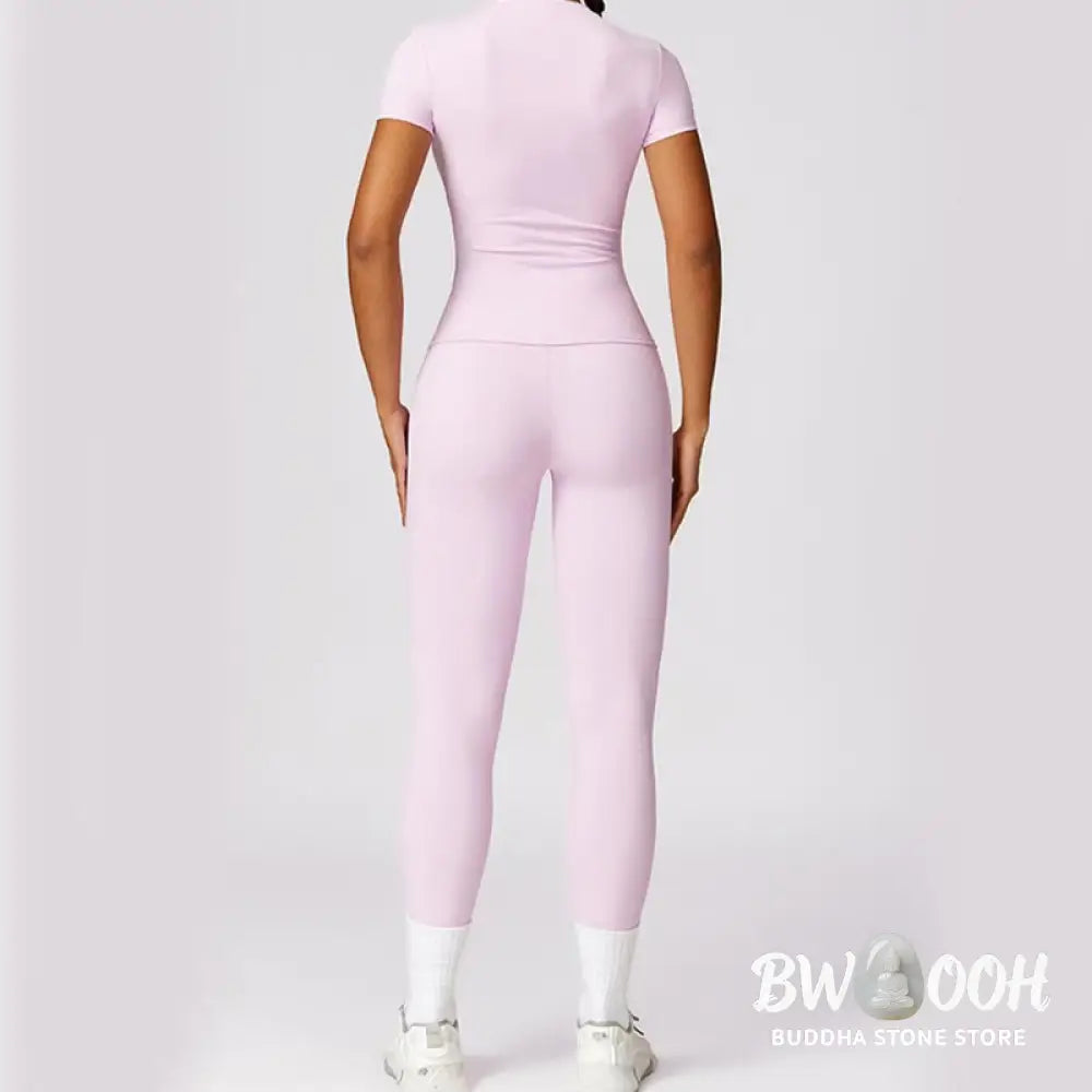 BWOOOH printed yoga leggings - Women Short Sleeve T-Shirt Top High Wais