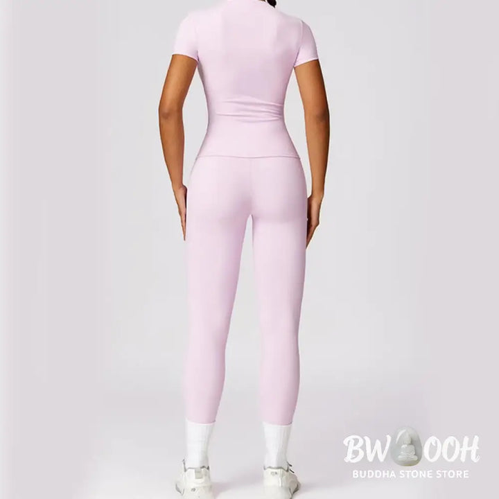 BWOOOH printed yoga leggings - Women Short Sleeve T-Shirt Top High Wais