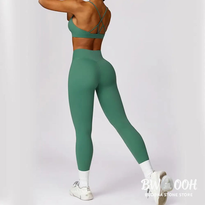 BWOOOH printed yoga leggings - Women Short Sleeve T-Shirt Top High Wais