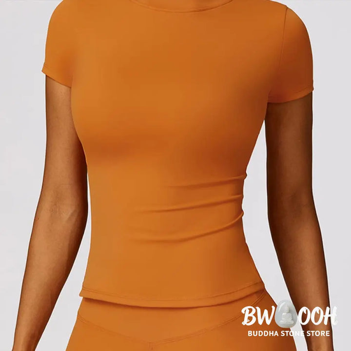 BWOOOH printed yoga leggings - Women Short Sleeve T-Shirt Top High Wais
