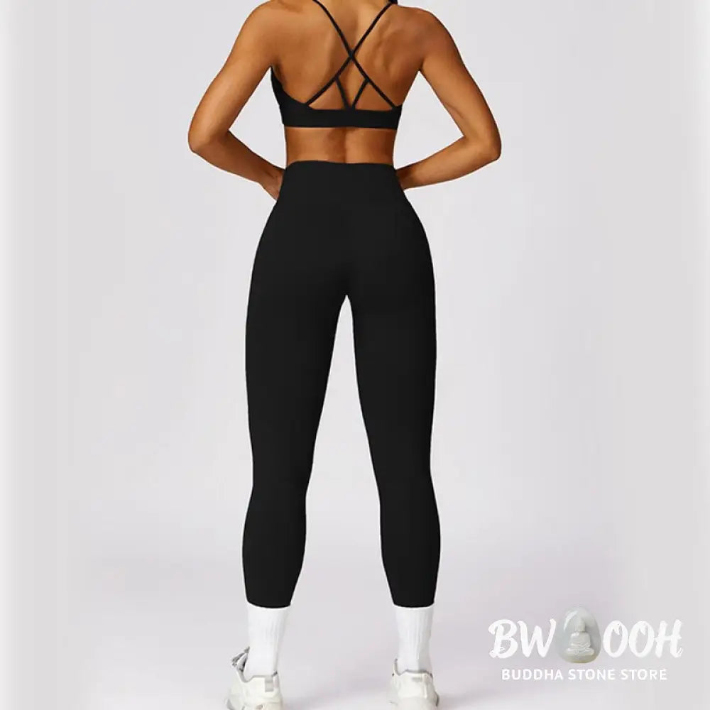 BWOOOH printed yoga leggings - Women Short Sleeve T-Shirt Top High Wais