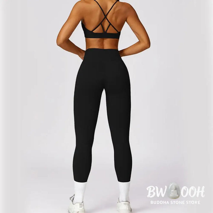 BWOOOH printed yoga leggings - Women Short Sleeve T-Shirt Top High Wais