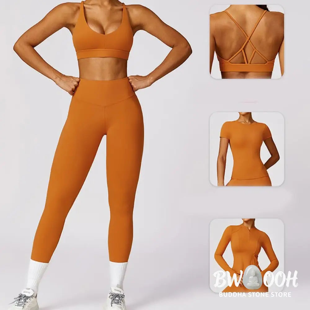 BWOOOH printed yoga leggings - Women Short Sleeve T-Shirt Top High Wais