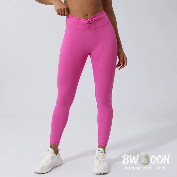 BWOOOH lotus print yoga leggings - Women Workout Long Sleeve Crisscross Bac