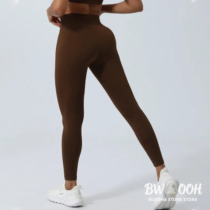 BWOOOH lotus print yoga leggings - Women Workout Long Sleeve Crisscross Bac