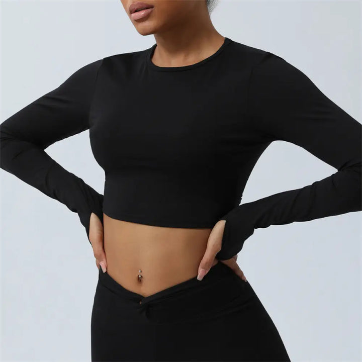 BWOOOH lotus print yoga leggings - Women Workout Long Sleeve Crisscross Bac