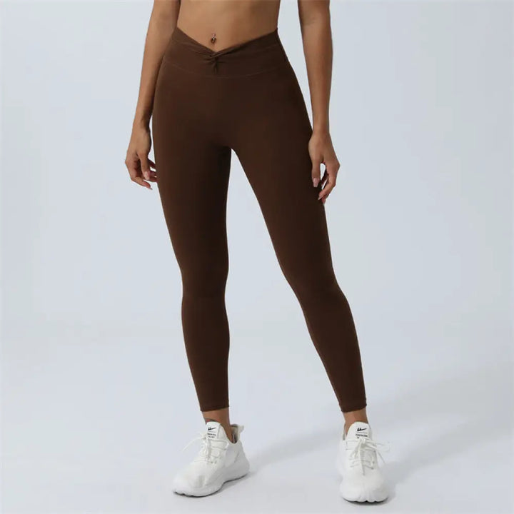 BWOOOH lotus print yoga leggings - Women Workout Long Sleeve Crisscross Bac