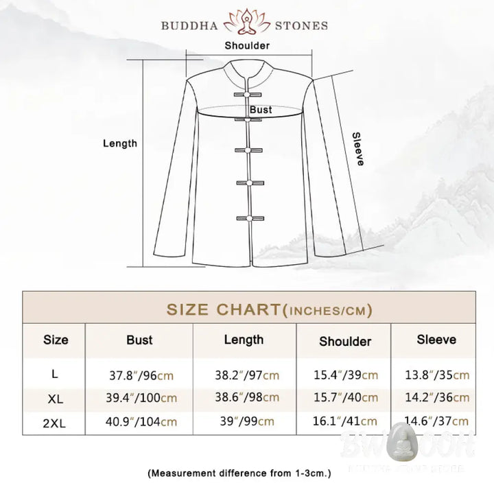 Buddha Stones Women’s Flower Embroidery Frog-Button Shirt Dress Wide Leg Pants - Women’s Meditation Cloth