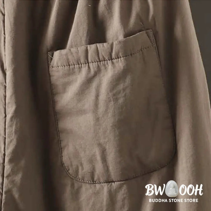 Buddha Stones Women’s Winter Drawstring Fleece-Lined Thermal Harem Pants With Pockets - Women’s Harem Pants