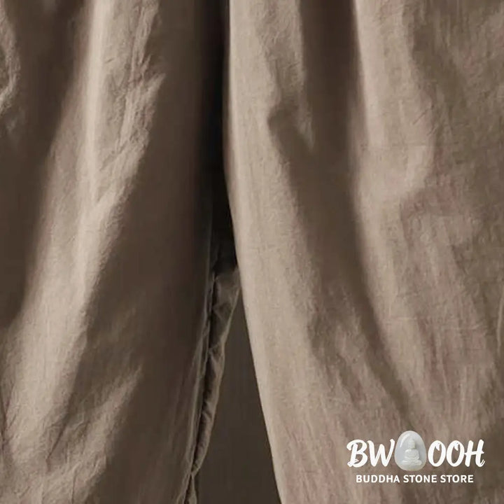Buddha Stones Women’s Winter Drawstring Fleece-Lined Thermal Harem Pants With Pockets - Women’s Harem Pants