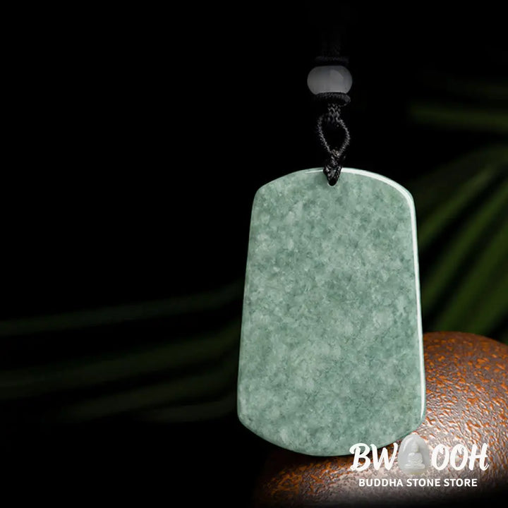 Buddha Stones Year of the Dragon Chinese Zodiac Dragon Jade Success Amulet Necklace Pendant - BWOOOH