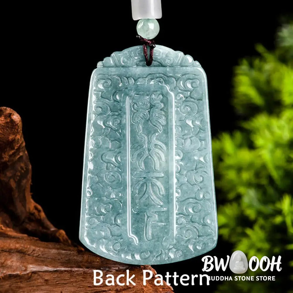 Buddha Stones Year Of The Dragon Chinese Zodiac Dragon Travels The World Jade Strength Necklace Pendant - BWOOOH