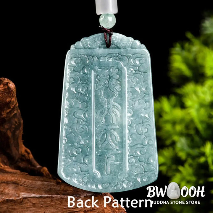 Buddha Stones Year Of The Dragon Chinese Zodiac Dragon Travels The World Jade Strength Necklace Pendant - BWOOOH