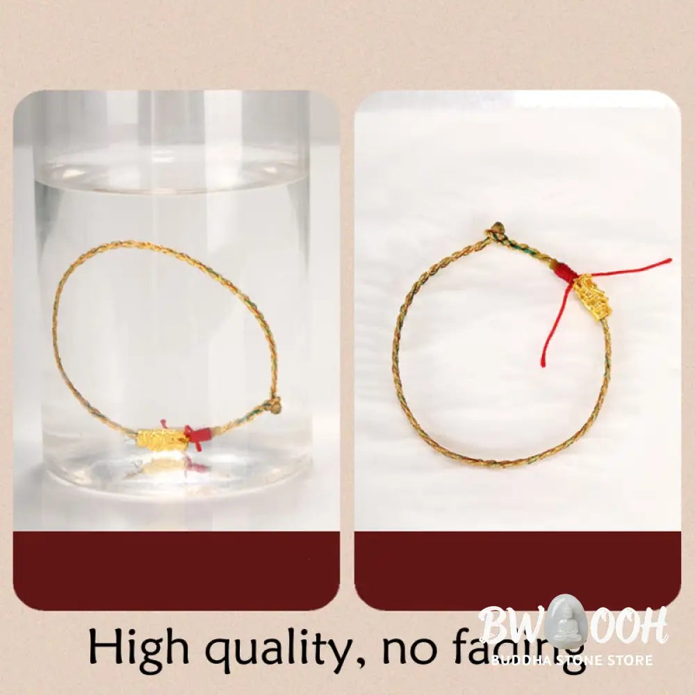 Buddha Stones Year of the Dragon Handmade Colorful Dragon Carved Success Braided Bracelet (Extra 35% Off | USE CODE: