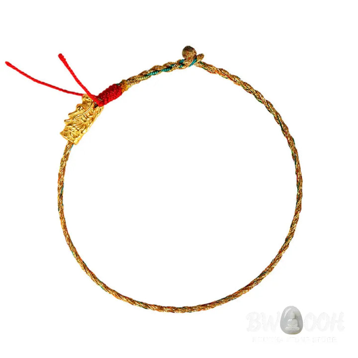 Buddha Stones Year of the Dragon Handmade Colorful Dragon Carved Success Braided Bracelet (Extra 35% Off | USE CODE: