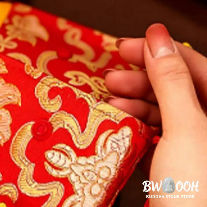 Buddha Stones Year Of The Horse 2026 New Year Fu Character Lucky Embroidery Chinese Red Envelope - Red Envelope