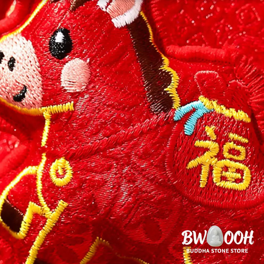 Buddha Stones Year Of The Horse 2026 New Year Fu Character Lucky Embroidery Chinese Red Envelope - Red Envelope