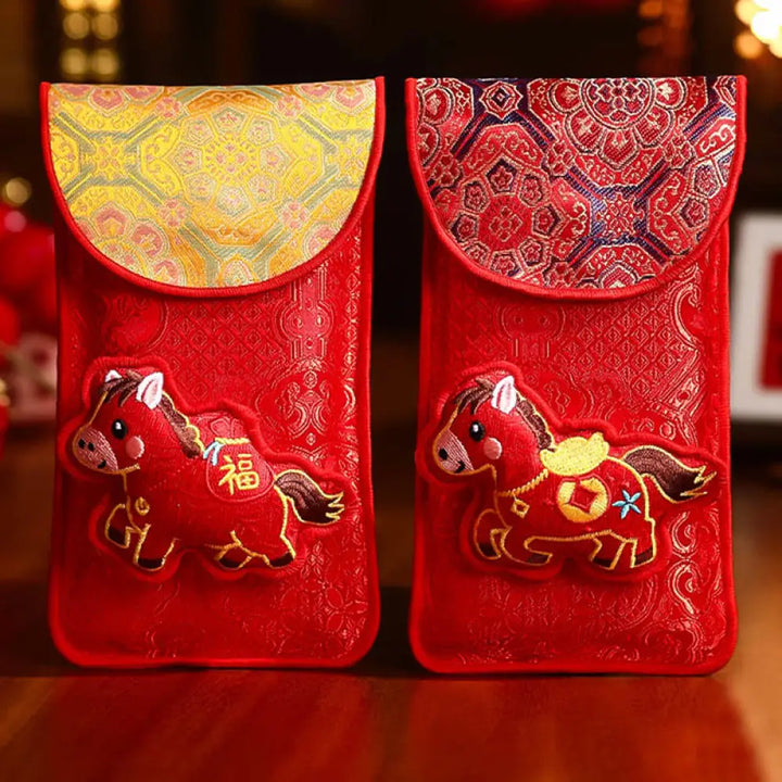 BWOOOH Year Of The Horse 2026 New Year Fu Character Lucky