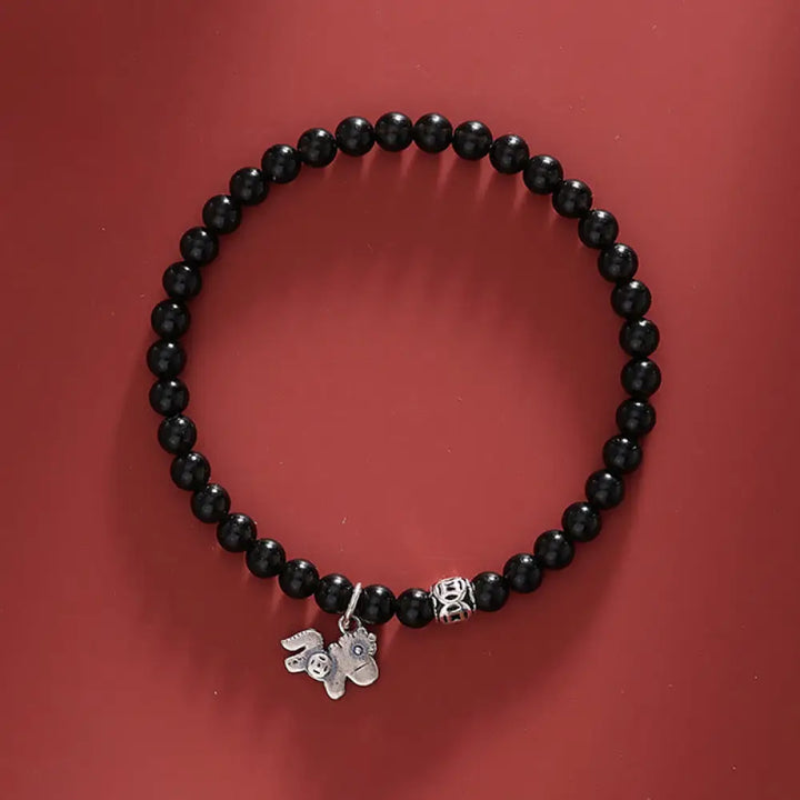 BWOOOH Year Of The Horse 925 Sterling Silver Natural Blac
