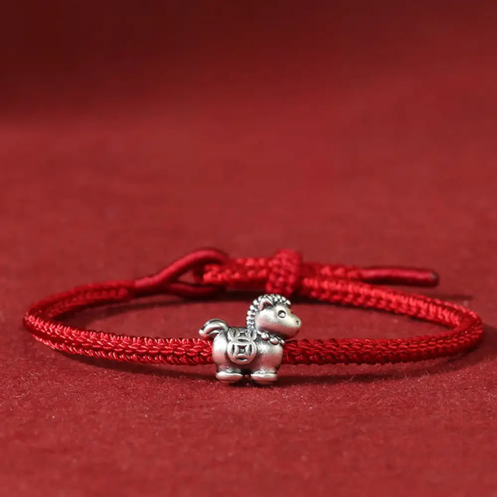 BWOOOH Year of the Horse 999 Sterling Silver Red String C